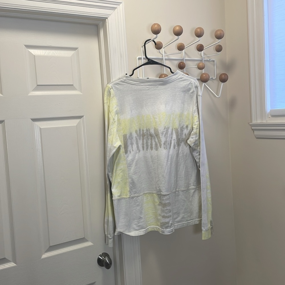 John Elliot - Classic Long Sleeve Tie-Dye Shirt - White / Yellow - M - Picture 6 of 11